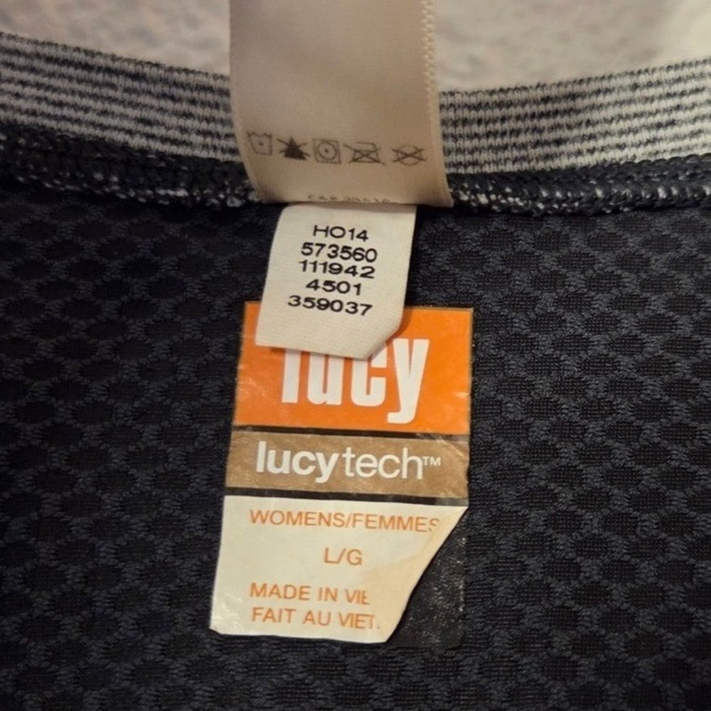 Lucy Tech Athletic Top Large Ruched Back Drawstring Performance Running - Picture 4 of 9